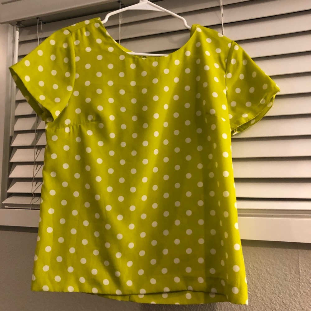 J Crew polka dot business casual top